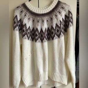 GAP Fair Isle Cozy Shaker-Stitch Pullover Sweater for Women | Size : Small |